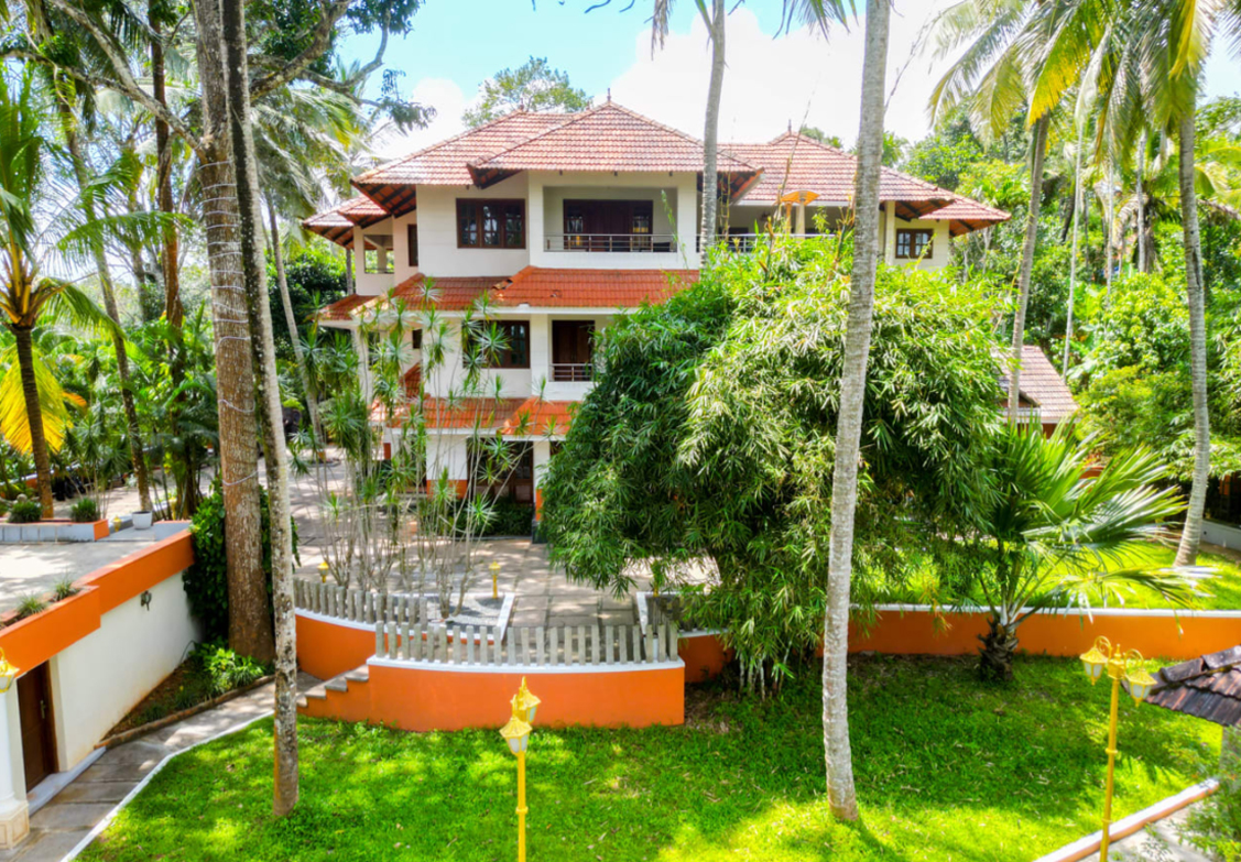 Scenic Pond and Viewpoint at Ushasree Resort